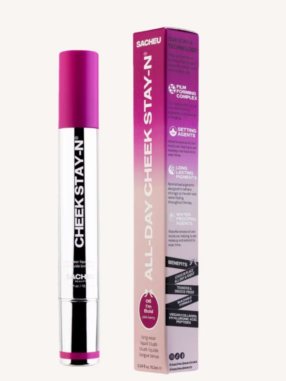 Cheek Stay-N All-Day Cream Cheek Tint - I’m Bold